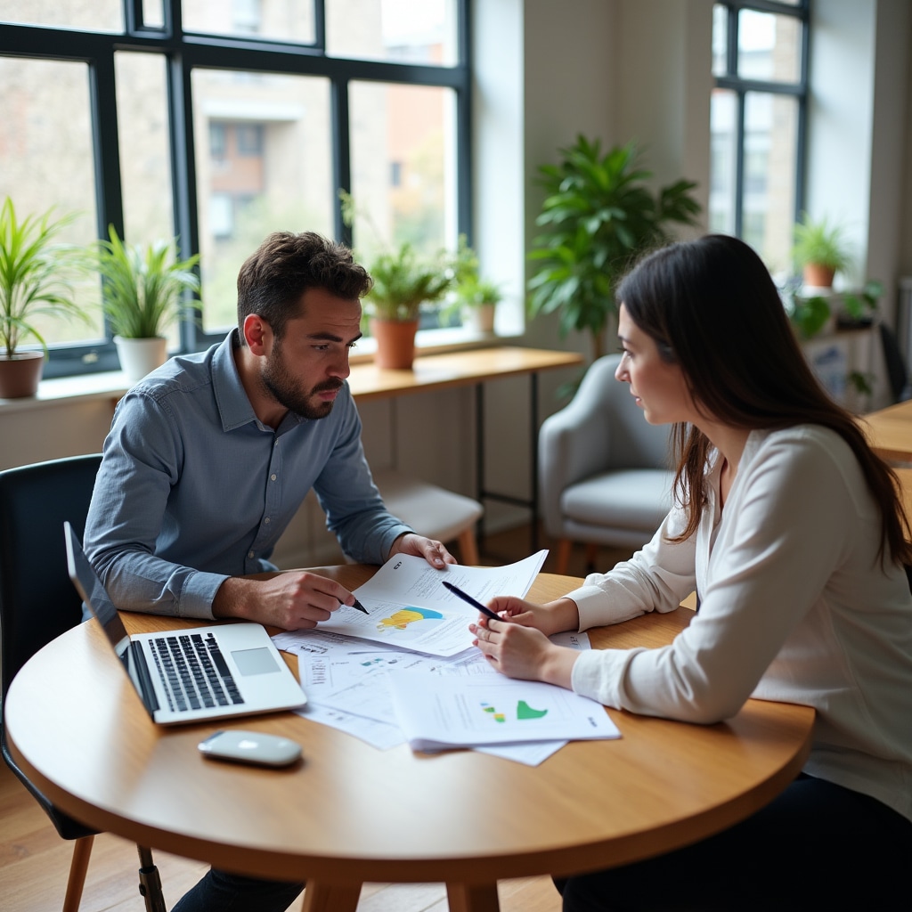 Detailed consultation session explaining energy efficiency certificate results and improvement options